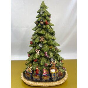 Vintage Christmas Tree Light Up Ceramic Holiday Decor 18'' Tall -Tested & Works!